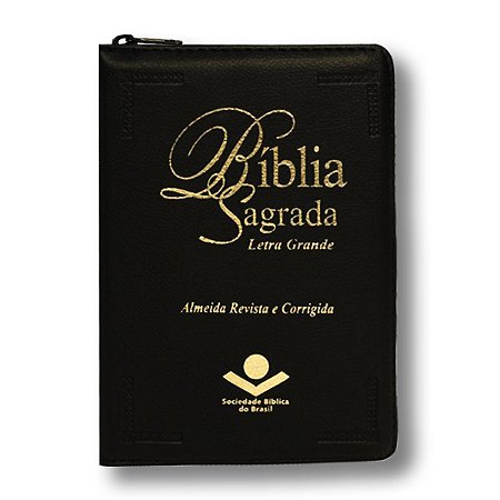 BÍBLIA ARC045TIZLG Letra grande índice capa preta - edição de bolso