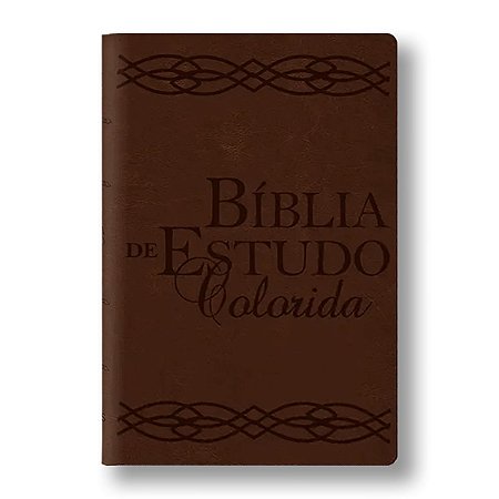BÍBLIA DE ESTUDO COLORIDA MARROM