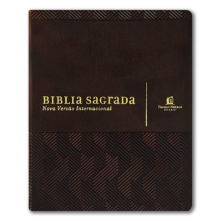 BÍBLIA NVI COM ESPAÇO PARA ANOTAÇÕES (SUA BÍBLIA) Letra Normal CAPA LUXO MARROM