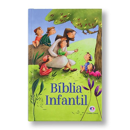 BÍBLIA INFANTIL - MÉDIO CAPA ALMOFADADA - página inicial em branco para o carimbo do pezinho do bebê