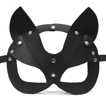 Máscara em Couro Gata/Raposa tamanho único Prazer & cia