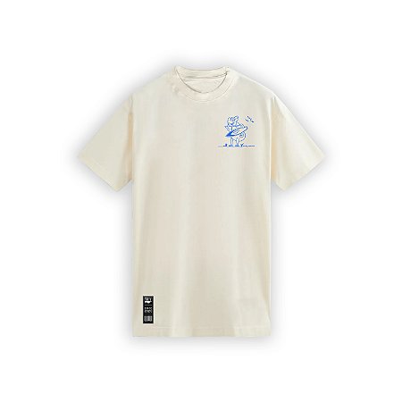 Tropical Island Monvi - Camiseta Off White estampa Azul