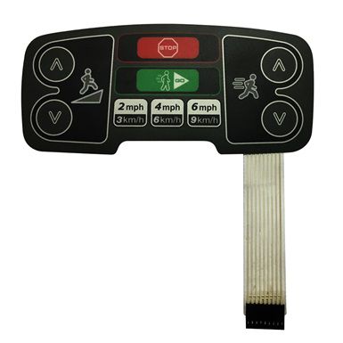 MEMBRANA TECLADO STOP/GO (ACTIVE ZONE) PARA ESTEIRA LIFE FITNESS 95T ELEVATION