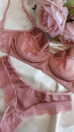 Volliê Lingerie - Conjunto sem bojo lycra cirrê renda - Volliê Lingerie -  moda íntima e pijamas de luxo com preço de fábrica