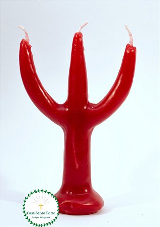 Vela Magia - Garfo (Tridente) - Vermelha