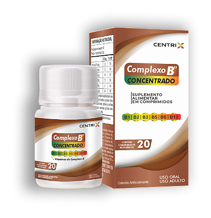 CENTRIX COMPLEXO B12 CONCENTRADO COM 20 COMPRIMIDOS