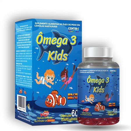 CENTRIX ÔMEGA 3  KIDS  SABOR CEREJA Mastigável