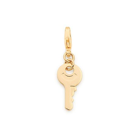 BERLOQUE FOLHEADO A OURO FORMATO CHAVE. MED 2,70CM ROMMANEL 542404