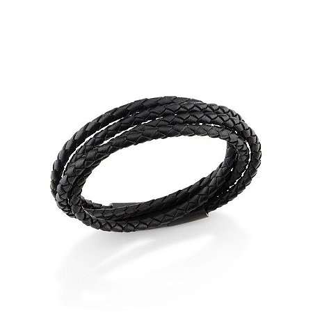 PULSEIRA MASCULINA COURO SINTÉTICO, COMPOSTA POR EXTENSOR DE AÇO. MED 20/22CM ROMMANEL 250286