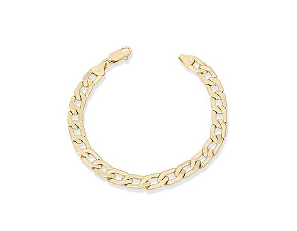 PULSEIRA MASCULINA FOLHEADO A OURO FIO DIAMANTADOS ROMMANEL 551029