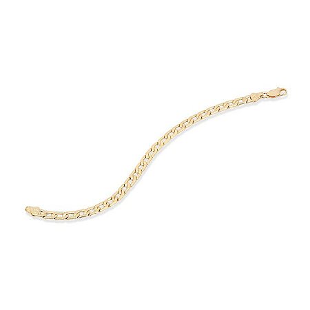 PULSEIRA MASCULINA FOLHEADO A OURO ELOS DIAMANTADOS. TAM 19/20/21/22CM ROMMANEL 551028