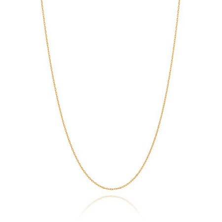 CORRENTE FINA FOLHEADO A OURO FIO CADEADO. MED 50CM ROMMANEL 531639