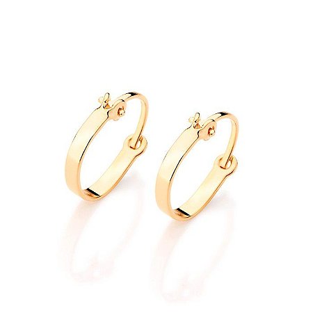 ARGOLA INFANTIL LISA FOLHEADO A OURO. MED 1CM ROMMANEL 520293