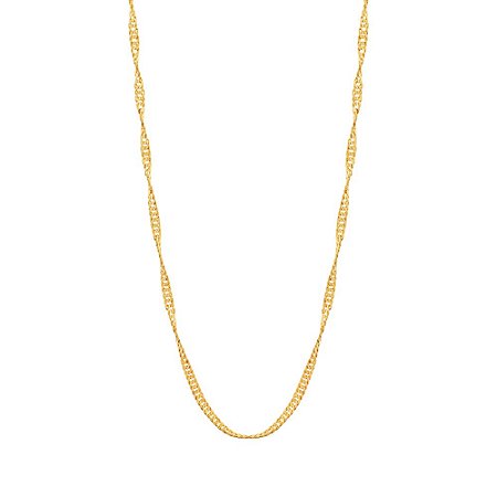 CORRENTE FOLHEADO A OURO FIO CINGAPURA. MED 50CM ROMMANEL 530418