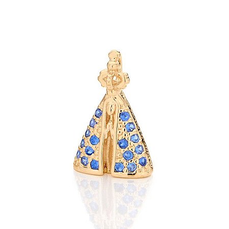PINGENTE FOLHEADO A OURO NOSSA SENHORA APARECIDA. MED 1,4CM ROMMANEL 541634