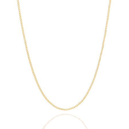 CORRENTE FOLHEADO A OURO FIO DE ELOS DIAMANTADOS. MED 70CM ROMMANEL 532135