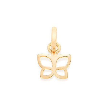 PINGENTE FOLHEADO A OURO BORBOLETA. MED 1,4CM ROMMANEL 542305