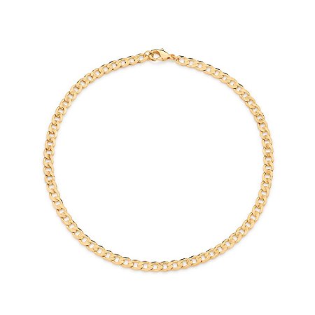 GARGANTILHA FOLHEADO A OURO ELOS OVAIS. MED 40CM ROMMANEL 532142