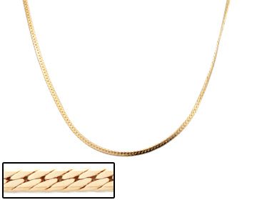 CORRENTE FOLHEADO A OURO FIO GRUMET DIAMANTADO. MED 42CM ROMMANEL 530460