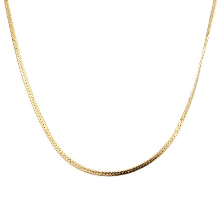 CORRENTE FOLHEADO A OURO FIO GRUMET DIAMANTADO. MED 42CM ROMMANEL 530460