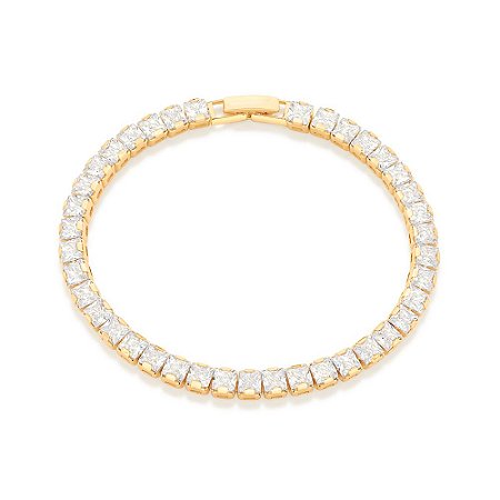 PULSEIRA RIVIERA FOLHEADO A OURO. MED 19CM ROMMANEL 551707