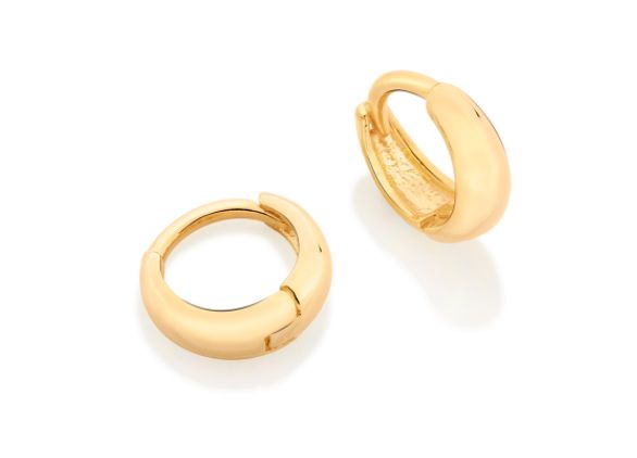 ARGOLA PEQUENA FOLHEADO A OURO. MED 0,9CM ROMMANEL 526675