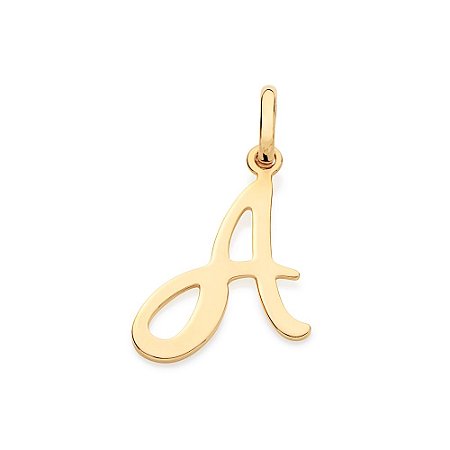 PINGENTE LETRA LISA FOLHEADO A OURO. MED 2,6CM ROMMANEL 540675