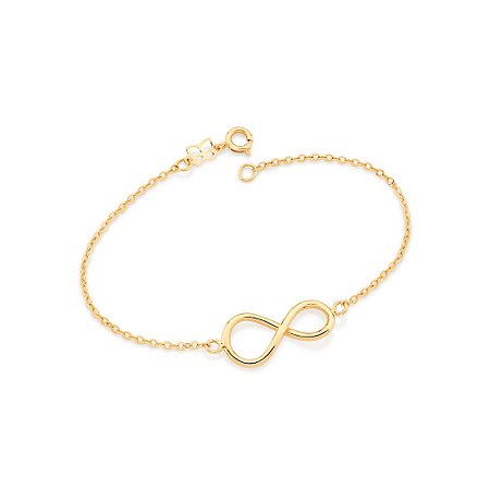 PULSEIRA FOLHEADO A OURO INFINITO. MED 19CM ROMMANEL 551716