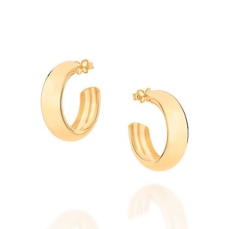 ARGOLA ABAULADA FOLHEADO A OURO. MED 2,5CM ROMMANEL 526668