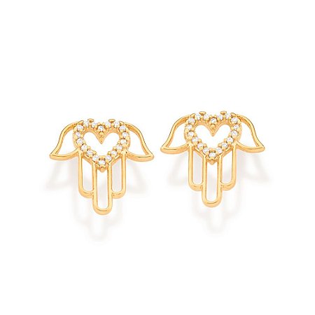 BRINCO FOLHEADO A OURO MÃO DE FÁTIMA. MED 1,4CM ROMMANEL 526685