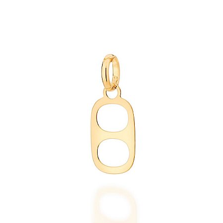 PINGENTE FOLHEADO A OURO TAMPA DE LATINHA. MED 1,3CM ROMMANEL 542414