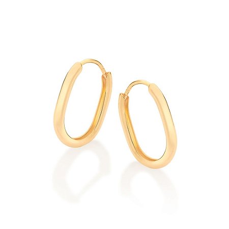 ARGOLA FOLHEADO A OURO OVAL. MED 1,7CM ROMMANEL 526706