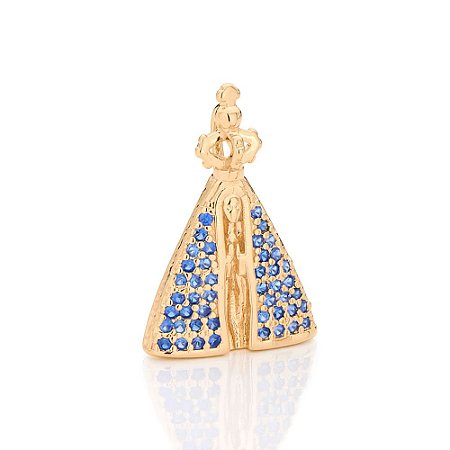 PINGENTE FOLHEADO A OURO NOSSA SENHORA APARECIDA. MED 2,5CM ROMMANEL 541633