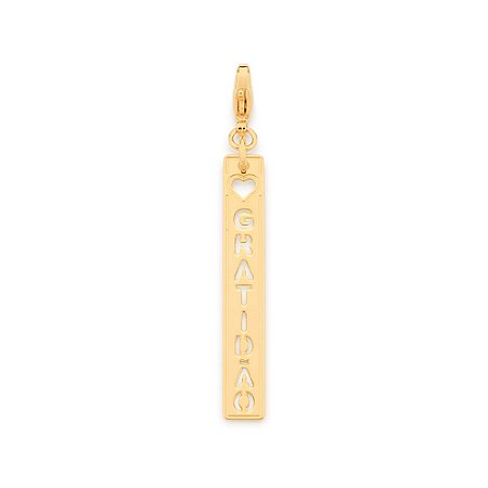 BERLOQUE FOLHEADO A OURO GRATIDÃO. MED 4,9CM ROMMANEL 542451