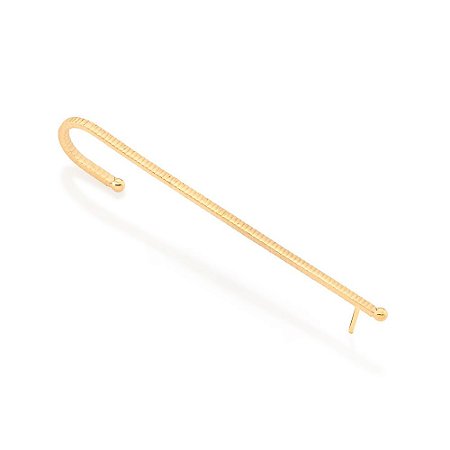 BRINCO EAR CLIMBER FOLHEADO A OURO. MED 5,9CM ROMMANEL 526709