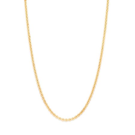 CORRENTE FOLHEADO A OURO ELOS REDONDOS. MED 42CM ROMMANEL 532160