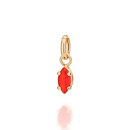 PINGENTE INFANTIL FOLHEADO A OURO COM ZIRCÔNIA NAVETE COLORIDO. MED 1,3CM ROMMANEL 542125