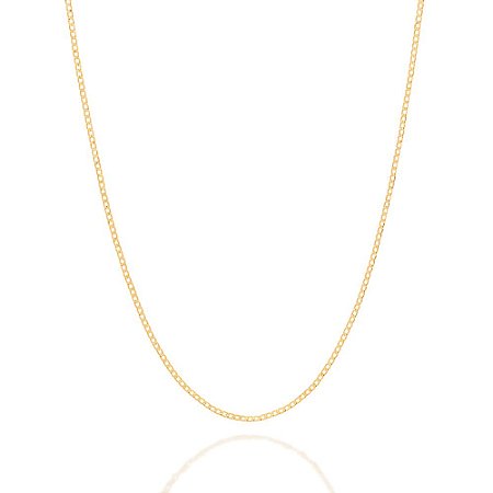CORRENTE FOLHEADO A OURO FIO ELOS DIMANTADOS. MED 50CM ROMMANEL 532133