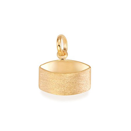 PINGENTE FOLHEADO A OURO FORMATO OVAL TORTO. MED 1,1CM ROMMANEL 540416