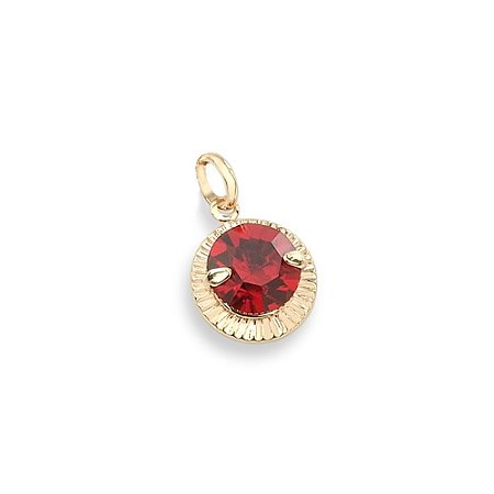 PINGENTE FOLHEADO A OURO COM CRISTAL COLORIDO. MED 1,7CM ROMMANEL 541671