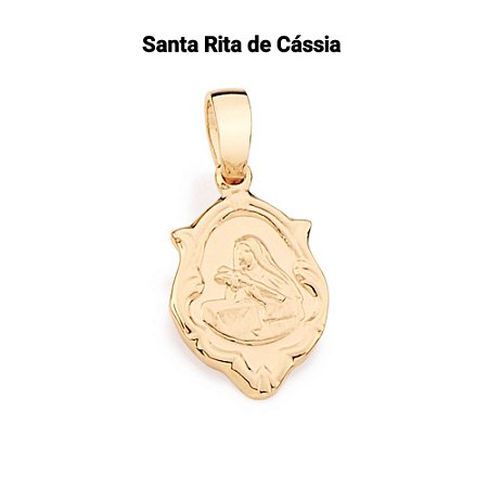 PINGENTE FOLHEADO A OURO DIVERSOS SANTOS. MED 1,7CM ROMMANEL 540511