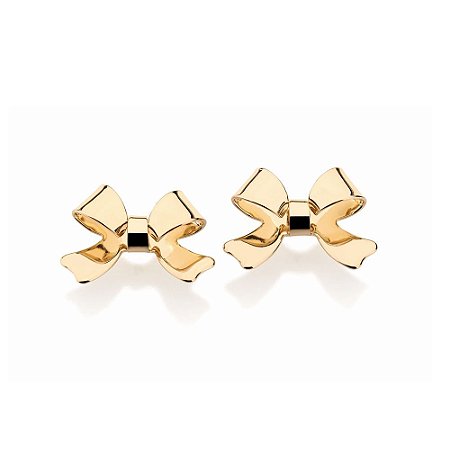 BRINCO FOLHEADO A OURO LAÇO. MED 1CM ROMMANEL 524715