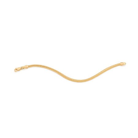 PULSEIRA FOLHEADA A OURO FIO SALAMANDRA. MED 18/19 CM ROMMANEL 551464