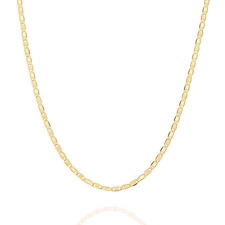 CORRENTE FOLHEADO A OURO ELO LONGO. MED 50CM ROMMANEL 531156