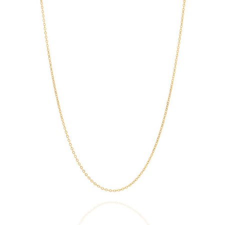 CORRENTE FOLHEADO A OURO FIO CADEADO. MED 80CM ROMMANEL 532193