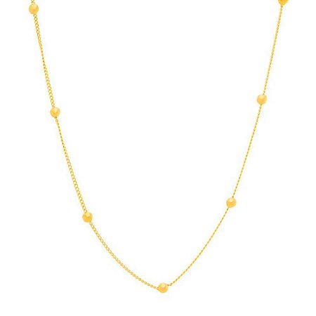 GARGANTILHA FOLHEADO A OURO COM BOLAS DE 3,5MM. MED 42CM ROMMANEL 530290