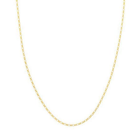 CORRENTE FOLHEADO A OURO ELO ALTERNADO E LIXADO. MED 42CM ROMMANEL 530146