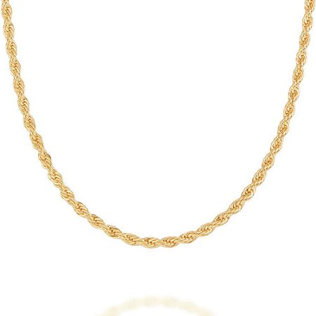 CORRENTE FOLHEADO A OURO FIO BAIANO. MED 42CM ROMMANEL 530741