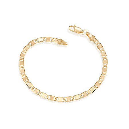 PULSEIRA MASCULINA FOLHEADO A OURO FIO DIAMANTADO. MED 19/20/21CM ROMMANEL 550453