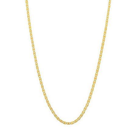 CORRENTE FOLHEADO A OURO ELOS ACHATADOS. MED 50CM ROMMANEL 530802